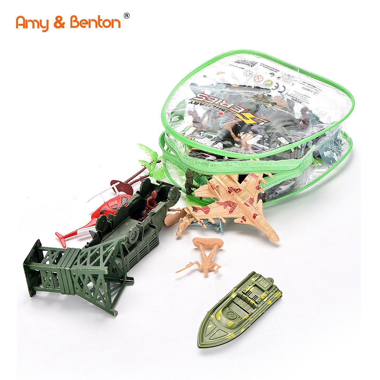 Educational toy boys birthday gift military set toys plastic soldiers toy model,truck,helicopter,fighter,motorboat and so on