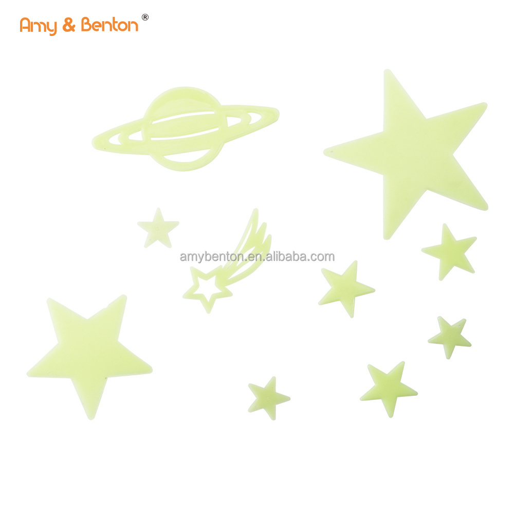 Luminous Stars Fluorescent Noctilucent Plastic Wall Stickers glow in dark Glowing Stars for Kids Bedroom Ceiling Wall