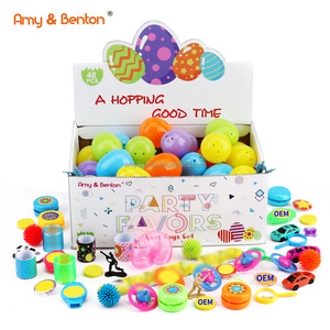 Easter party favors toys easter decoration classroom prizes colorful plastic easter eggs with small toys filled