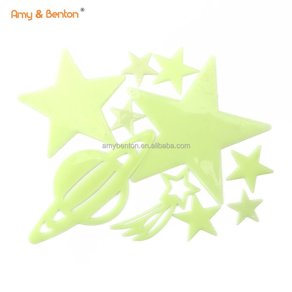 Luminous Stars Fluorescent Noctilucent Plastic Wall Stickers glow in dark Glowing Stars for Kids Bedroom Ceiling Wall