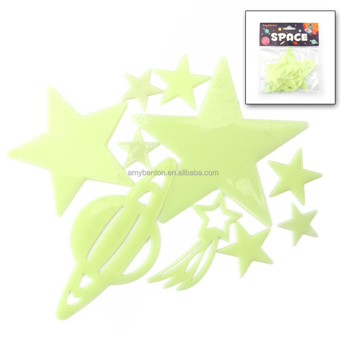 Luminous Stars Fluorescent Noctilucent Plastic Wall Stickers glow in dark Glowing Stars for Kids Bedroom Ceiling Wall