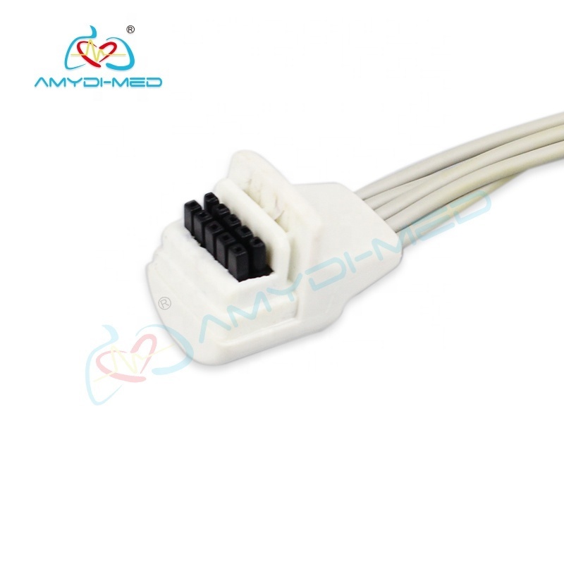 Mortala H3 ECG Holter Cable 5 Lead Snap AHA Mortara H3 Holter Cables de Ecg 5 Lead Holter Ecg