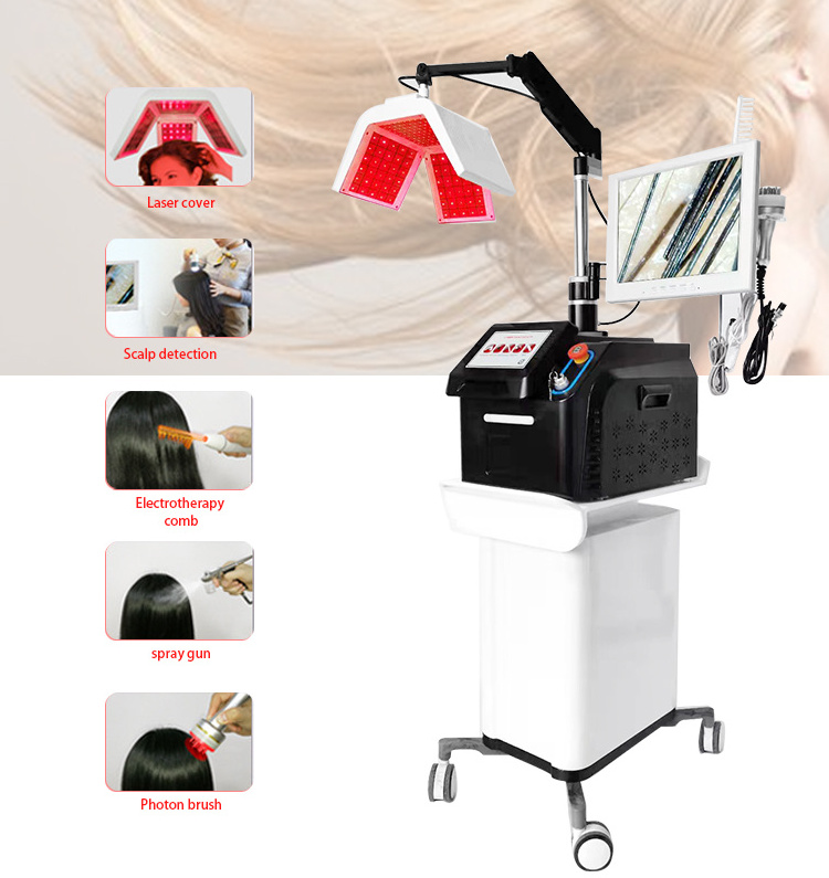 Professional vertical hair loss treatment 660nm diode laser lllt hair growth machine