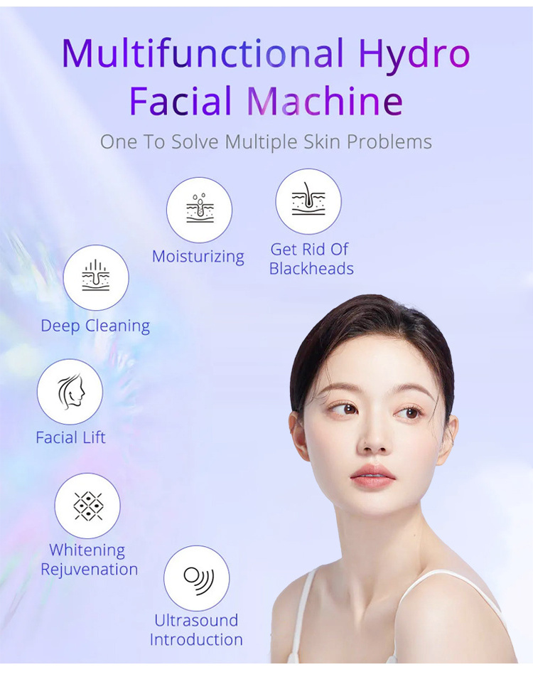 6 in 1 SPA Hydroxygen Facial Machine Slimming Deep Cleansing Rejuvenating Moisturizing Aqua Peel Cleaning Skin Care Machine