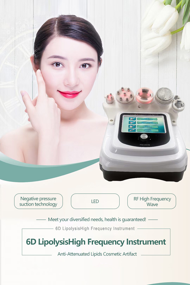 Hot Sale 6 In 1 Vacuum Cavitation KIM 8 Slimming System Slimming liposuction RF instrument 40k Cavitation Machine