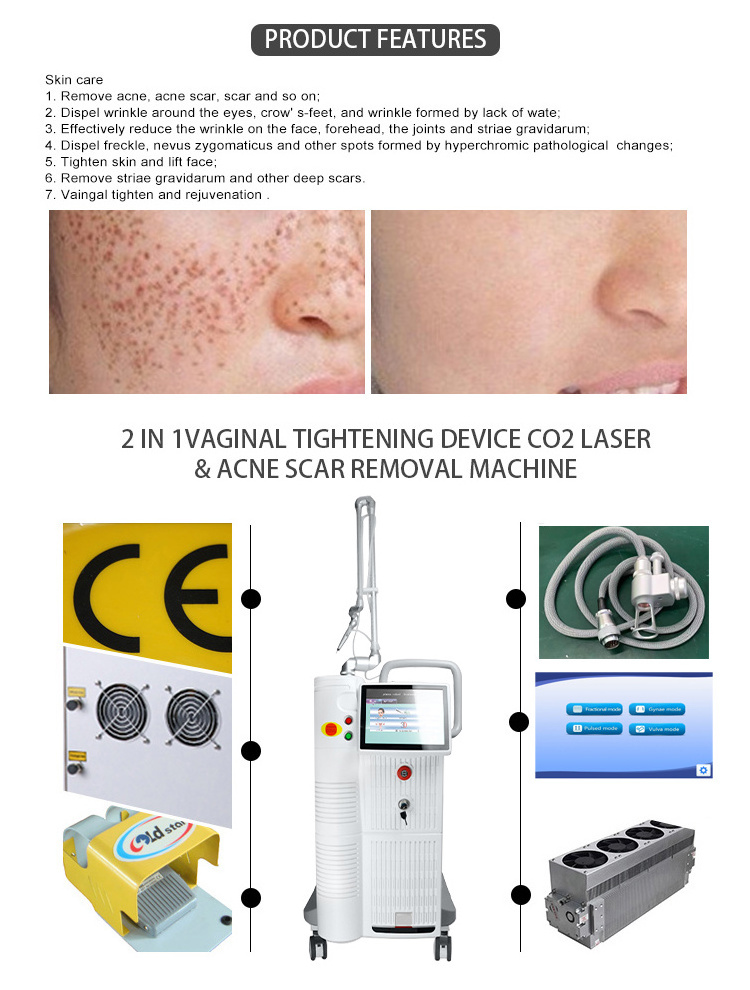 Latest Fractional Co2 Laser For Skin Resurfacing Scar Acne Removal Vaginal Tightening 60W CO2 Fractional Laser Machine