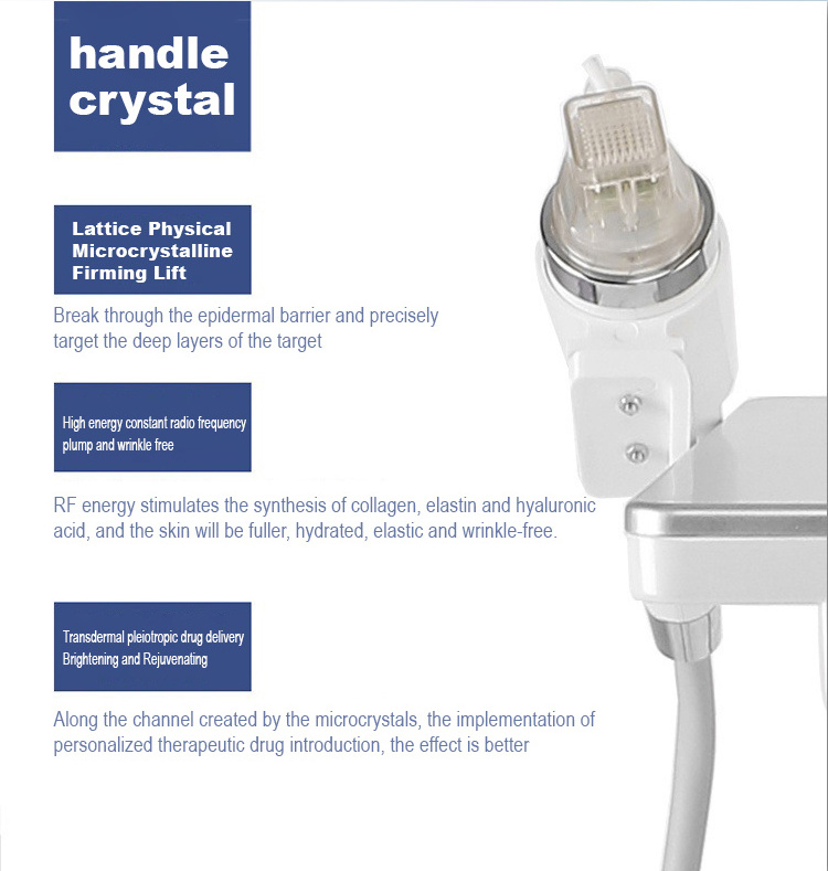 Fractional Radio Frequency Microneedle Machine Portable Microneedle RF Device For Skin Tightening  Anti-aging Spot Shrinking