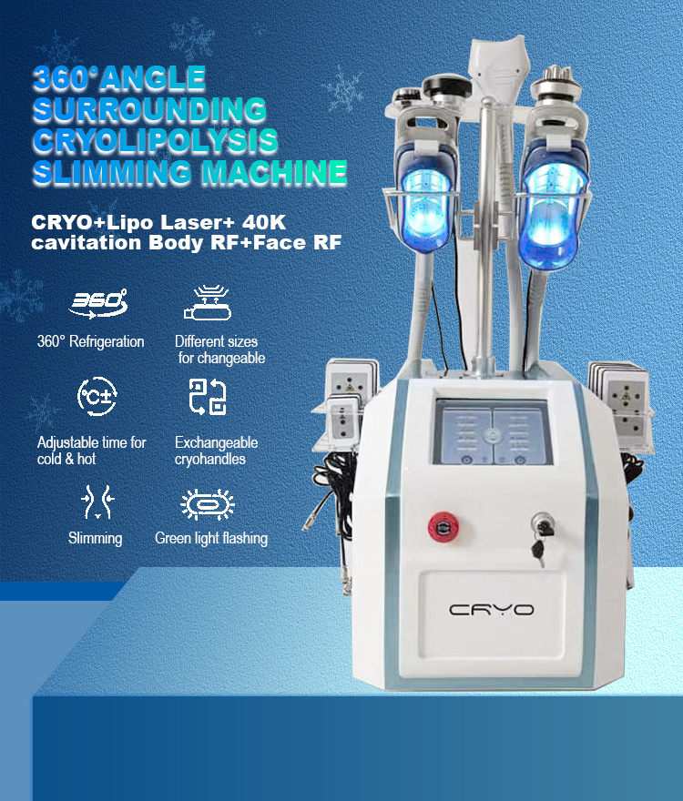 Lipo Cryo System Double Chin Remover Cool Pad Cryo Kriolipoliza Machine Sculpting Machine 360 Cryolipolysis Crioterapia Machine