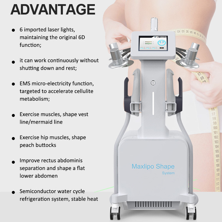 Non-invasive 6 D Cold Laser Body Slimming Cellulite Laser Therapy Machine Portable Lipo Slimming Devices Lipo Slim Laser