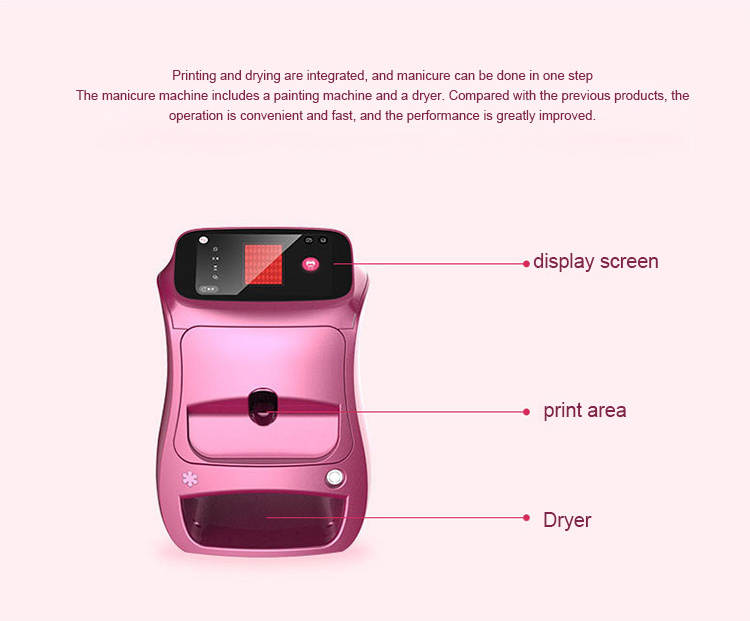 Hot Nails Printer 3d Machine 10s High Speed Color Painting Original Picture Painted Nail Machine