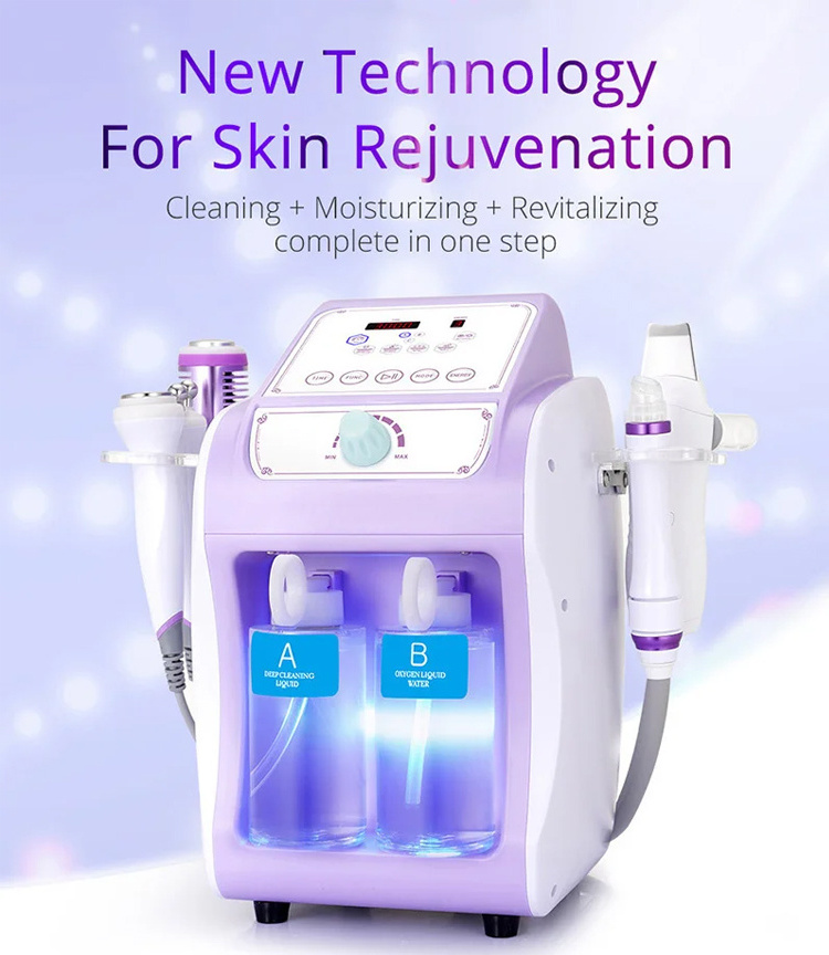 6 in 1 SPA Hydroxygen Facial Machine Slimming Deep Cleansing Rejuvenating Moisturizing Aqua Peel Cleaning Skin Care Machine