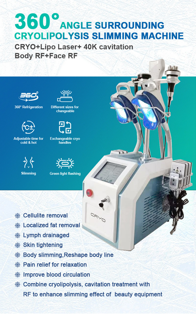 Lipo Cryo System Double Chin Remover Cool Pad Cryo Kriolipoliza Machine Sculpting Machine 360 Cryolipolysis Crioterapia Machine