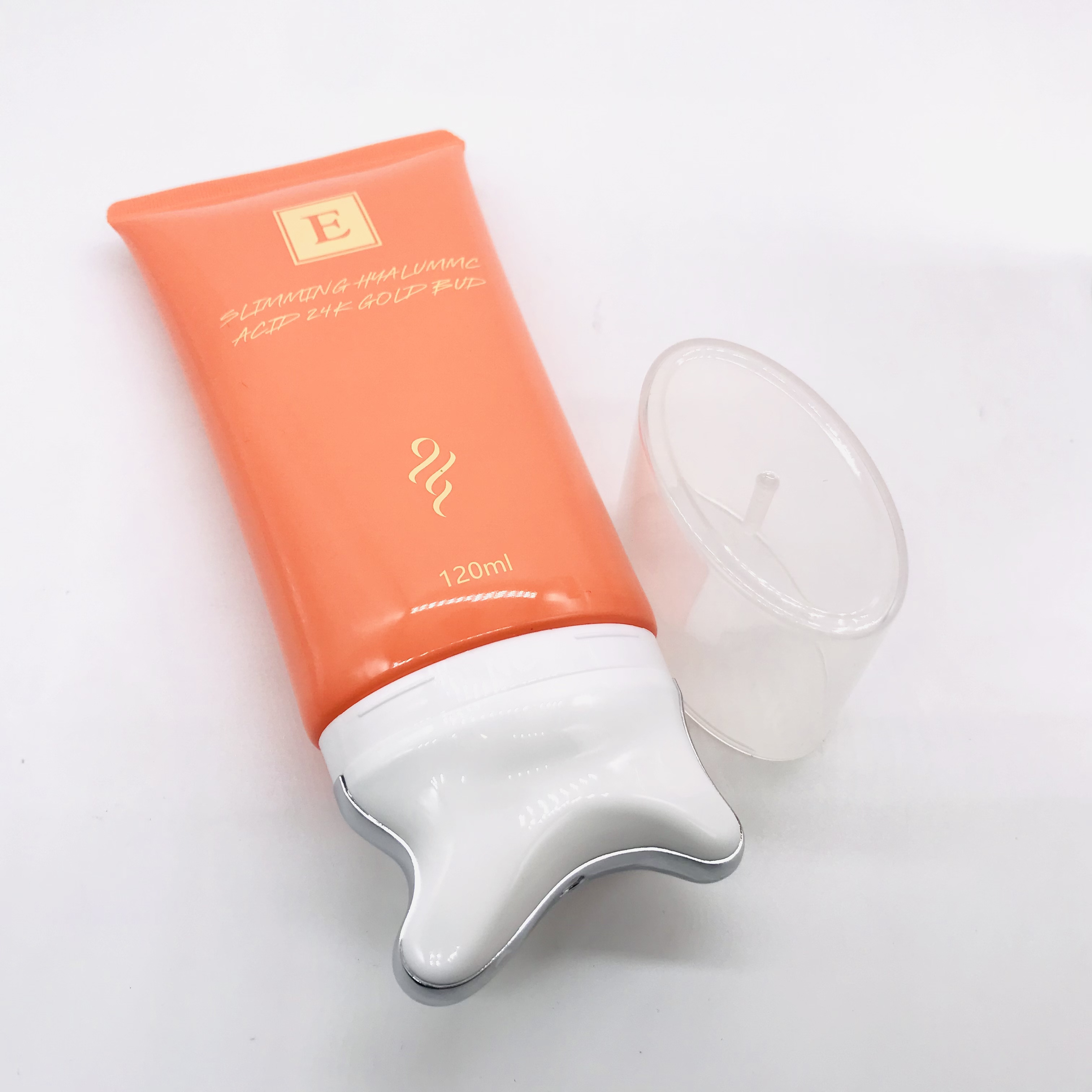 Massage Applicator Tube Arrival Plastic Cosmetic Packaging PE New Cream Offset Printing Flat Lotion Tube Custom Color 50mm AMYPT