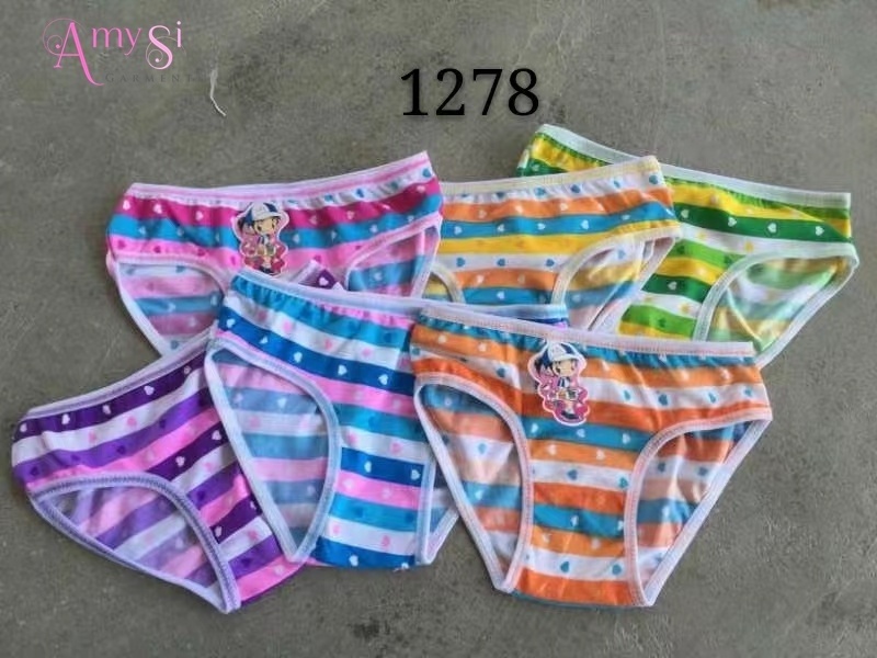 Wholesale Little Girls' Comfortable Flora Brief Thongs Breathable and Lightweight Panties for Kids Aged 3 Years