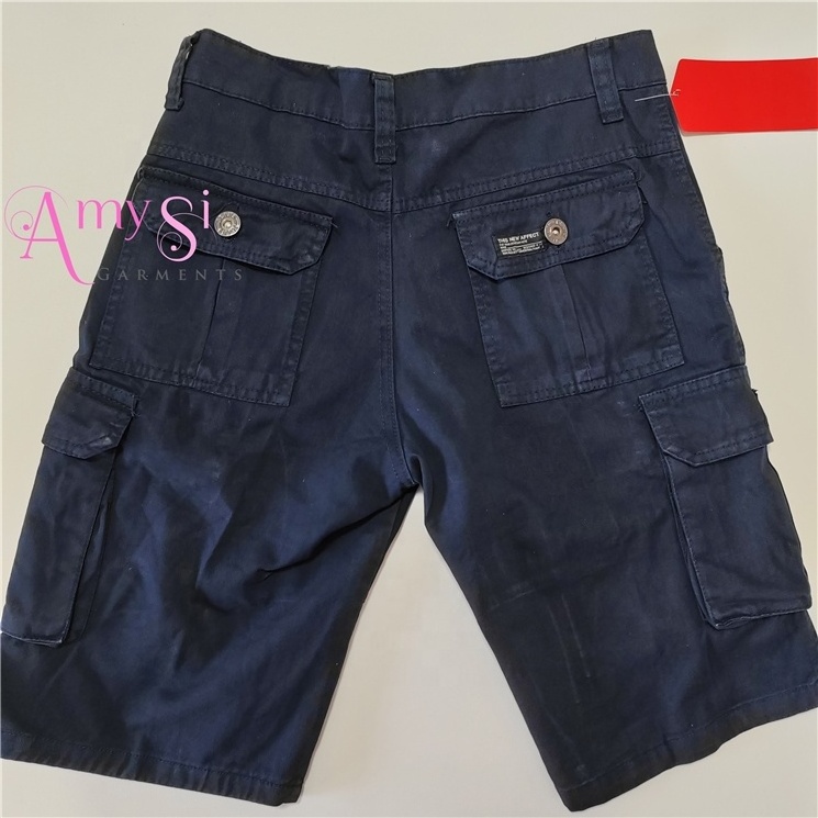 Ready to Ship High Quality 100% Cotton Men's Half Pants Summer 6-Pocket Cargo Shorts with Nylon Fabric and Printed Decoration