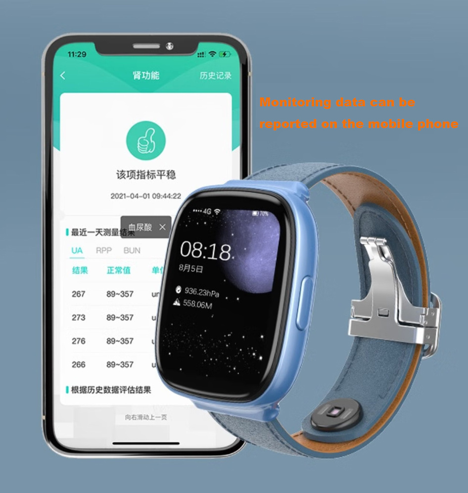 2023 new health non-invasive smart glucose monitor watch meter measure blood sugar measurement watch heart rate body monitor