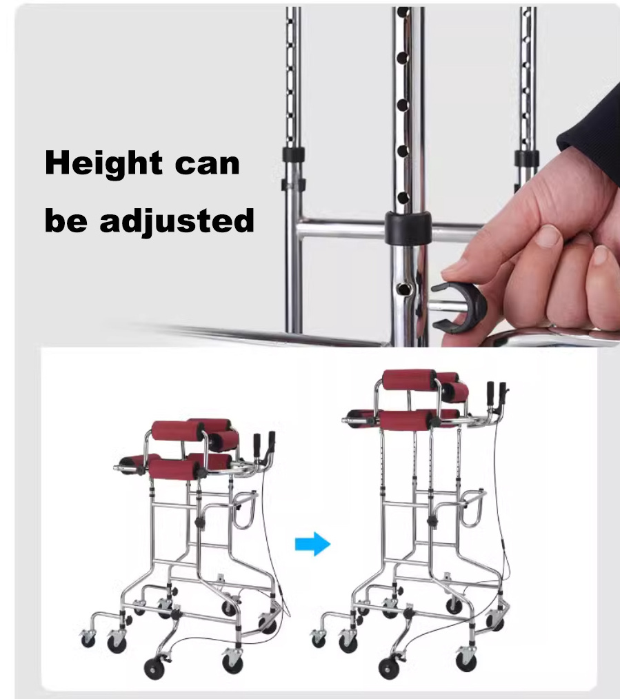 Rehabilitation equipment walking aid elderly disable equipment wheelchair walker female or male seat for adult rehab walkers