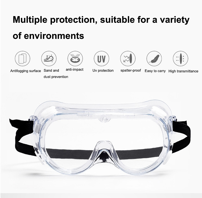 Medical Goggles HD Four-bead Protective Eye Mask Closed Anti-fog Eye Mask Safety Clear Glasses