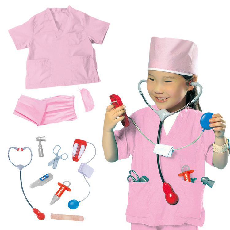 3-8Y Kids Surgeon Nurse Fireman Policeman Worker Judge Cook Astronaut Waitress Doctor Lawyer Airline Stewardess Cosplay Costumes