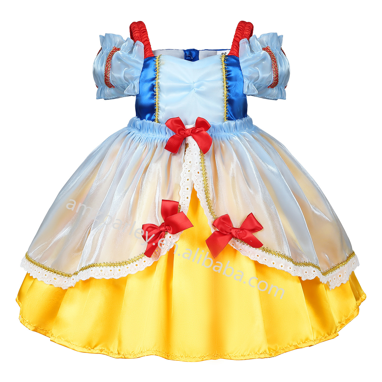 Latest Design Cute Party Wedding Girls Clothes bubble Sleeve Snow White Dress For Baby Girl Princess Halloween Cosplay Costumes