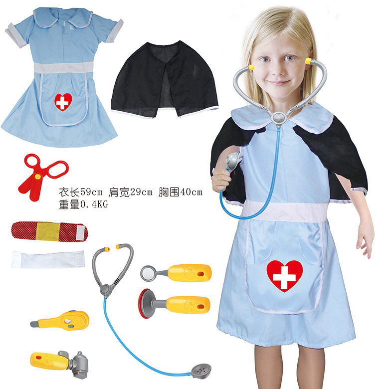 Performance suit Children Career Boys Girls  Doctor Cosplay Construction Worker Costume  Nurse Halloween Kid with Accessories