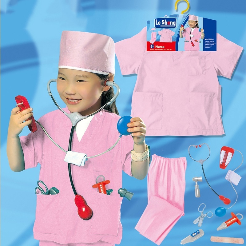 Wholesale Carnival Cosplay Career Surgeon Gown Costume  Boys Halloween Occupational Uniform Doctor and Nurse Kids Party Costume