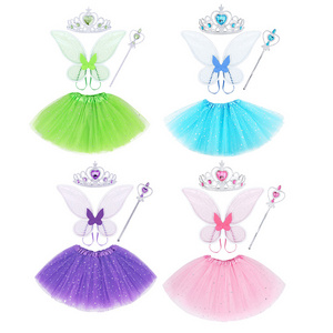 Girls Party Tutu Dresses Birthday Dress with Butterfly Wings Girl New Born Baby Dress Summer Clothes Outfit Kids Clothing