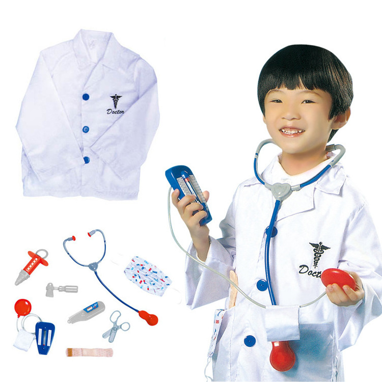 3-8Y Kids Surgeon Nurse Fireman Policeman Worker Judge Cook Astronaut Waitress Doctor Lawyer Airline Stewardess Cosplay Costumes