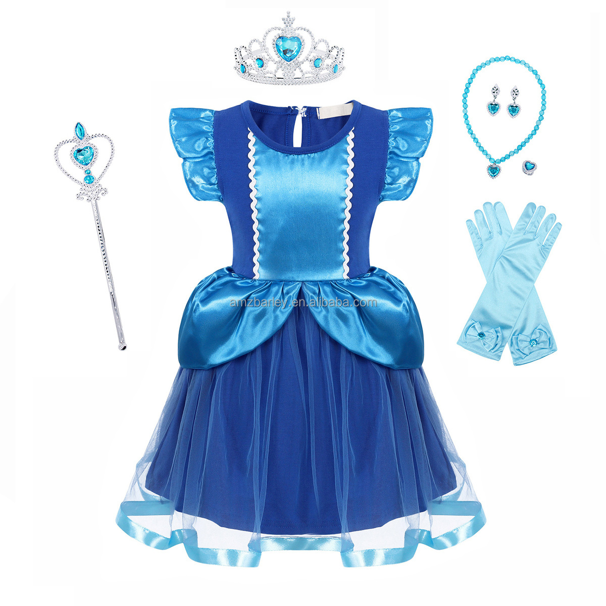 Kids Cind Princess cosplay Role-Play Birthday Party costumes fancy girls ball gown custom made halloween Little girls dress