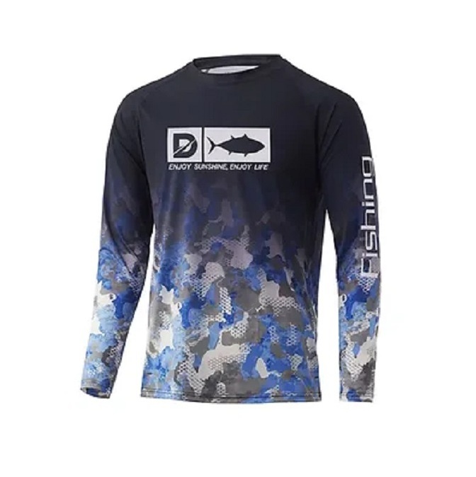 High Moisture Wicking and Cooling Qualities Fully Sublimated Images Long Sleeves Adults Fishing Shirt at Wholesale Prices