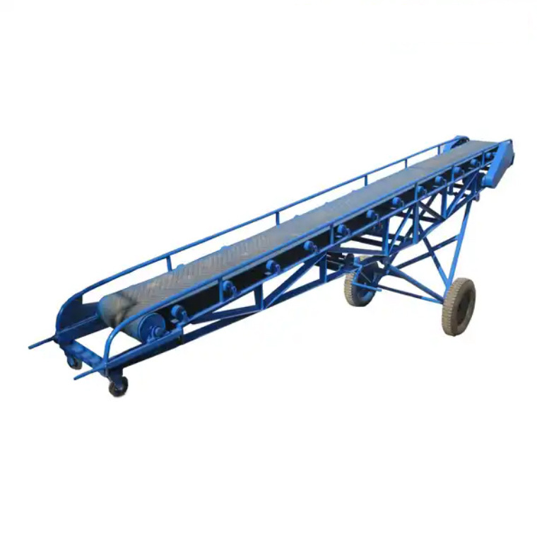 Coal Price Wood Chip Grain Silo Belt Conveyor on Wheels Conveyor Belt Machine Mobile Portable Soil Belt Conveyor