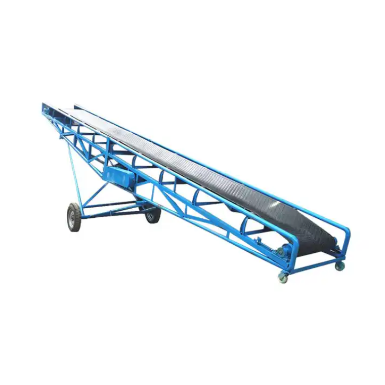 Coal Price Wood Chip Grain Silo Belt Conveyor on Wheels Conveyor Belt Machine Mobile Portable Soil Belt Conveyor