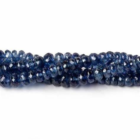 natural napali blue kyanite natural colour hand made making faceted beads 16 inch strand 3 to 5 mm size good quality for blue ky