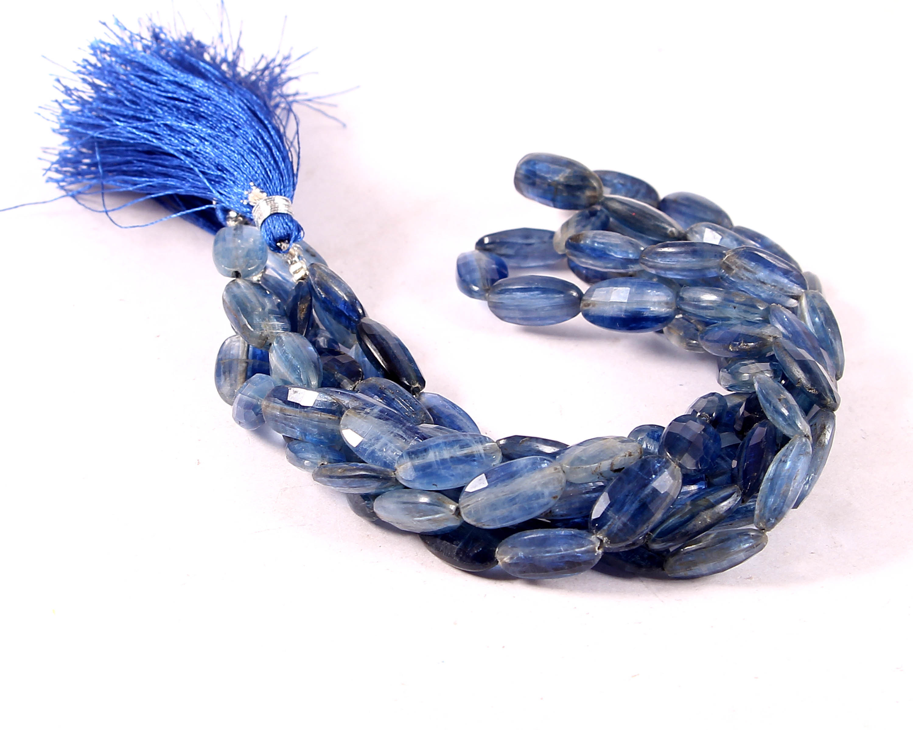 Moss Indigo teal Kyanite Faceted Nugget Beads Oval Shape Size 6*4 to10*12.MM 8