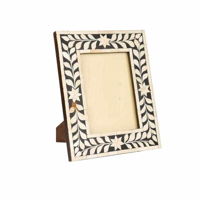 affordable good quality customized  luxurious Best quality  handcrafted wooden  bone inlay  picture  photo frame  for decoration