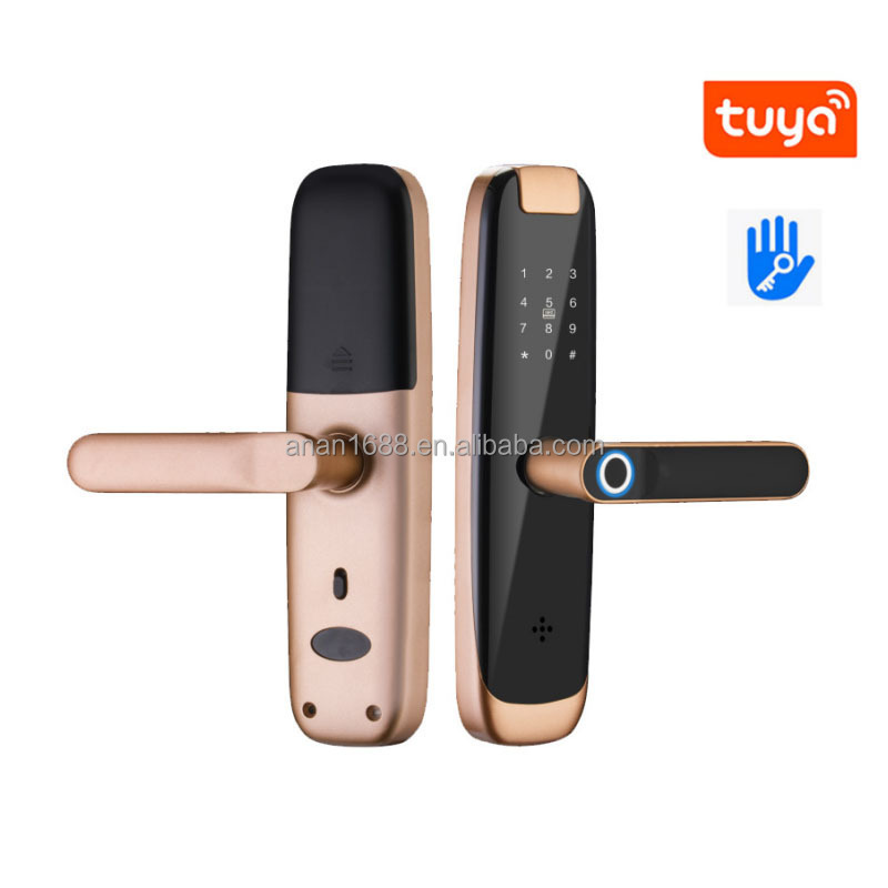 Fingerprint Locks Finger Touch Screen electronic Handle Home Locker bedroom TTlock Smart front office Door Lock with Tuya