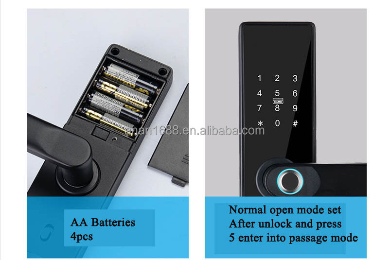 Tuya APP  ttlock  Room Door Lock Password Fingerprint Keyless Entry Door Lock Digital for home office apartment door lock