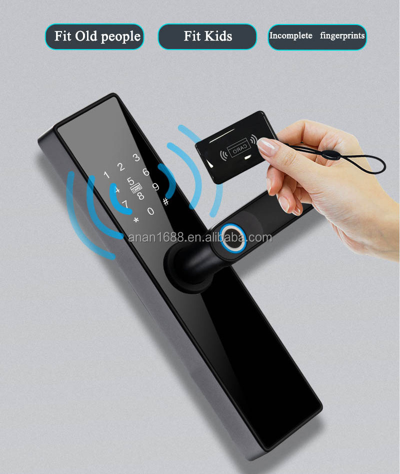 Tuya APP  ttlock  Room Door Lock Password Fingerprint Keyless Entry Door Lock Digital for home office apartment door lock