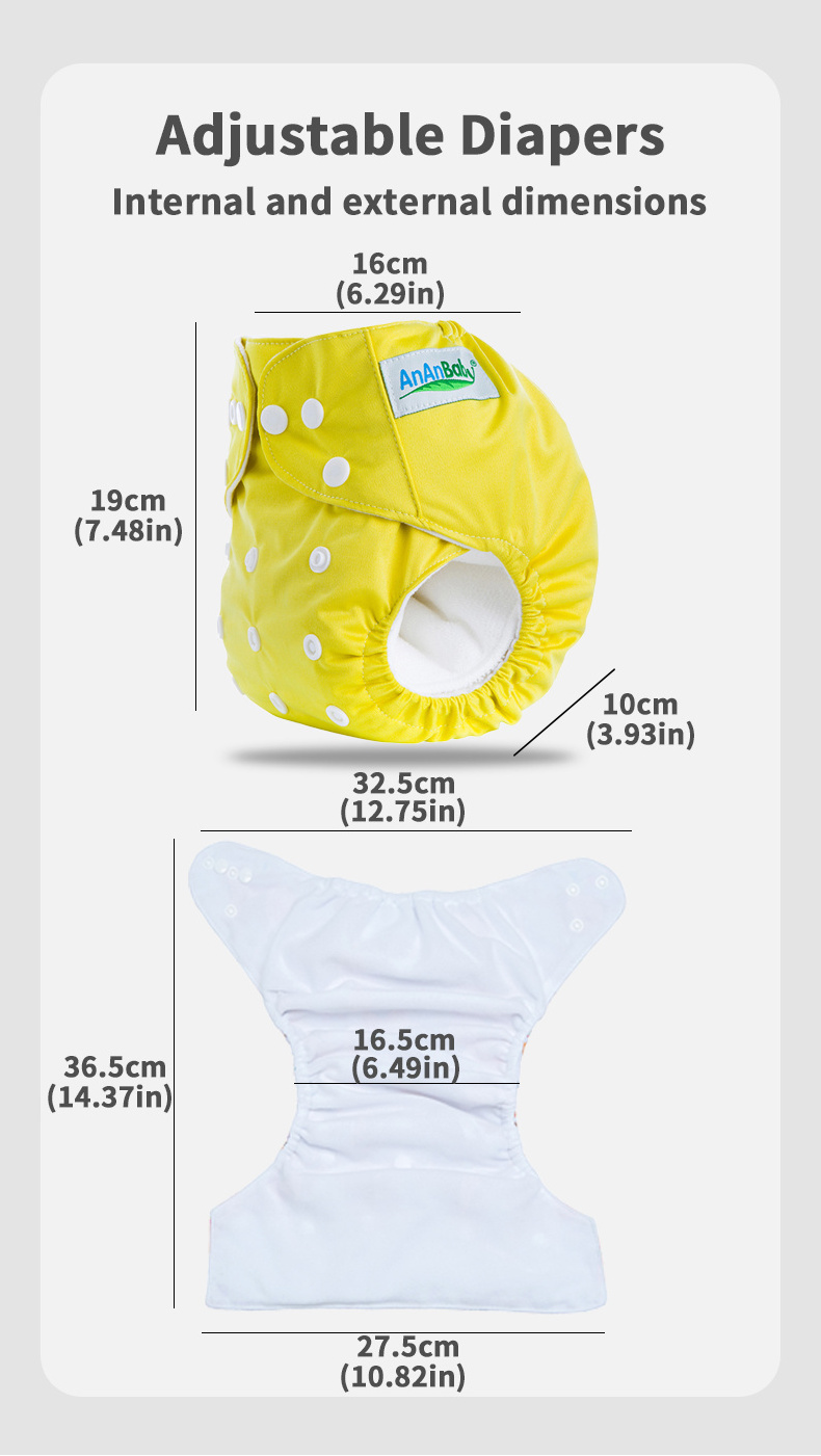 Wholesale Baby Washable Customize Cloth Pocket Diaper Newborn Polyester Reusable Cloth Diaper Supplier Eco Friendly Cloth Diaper