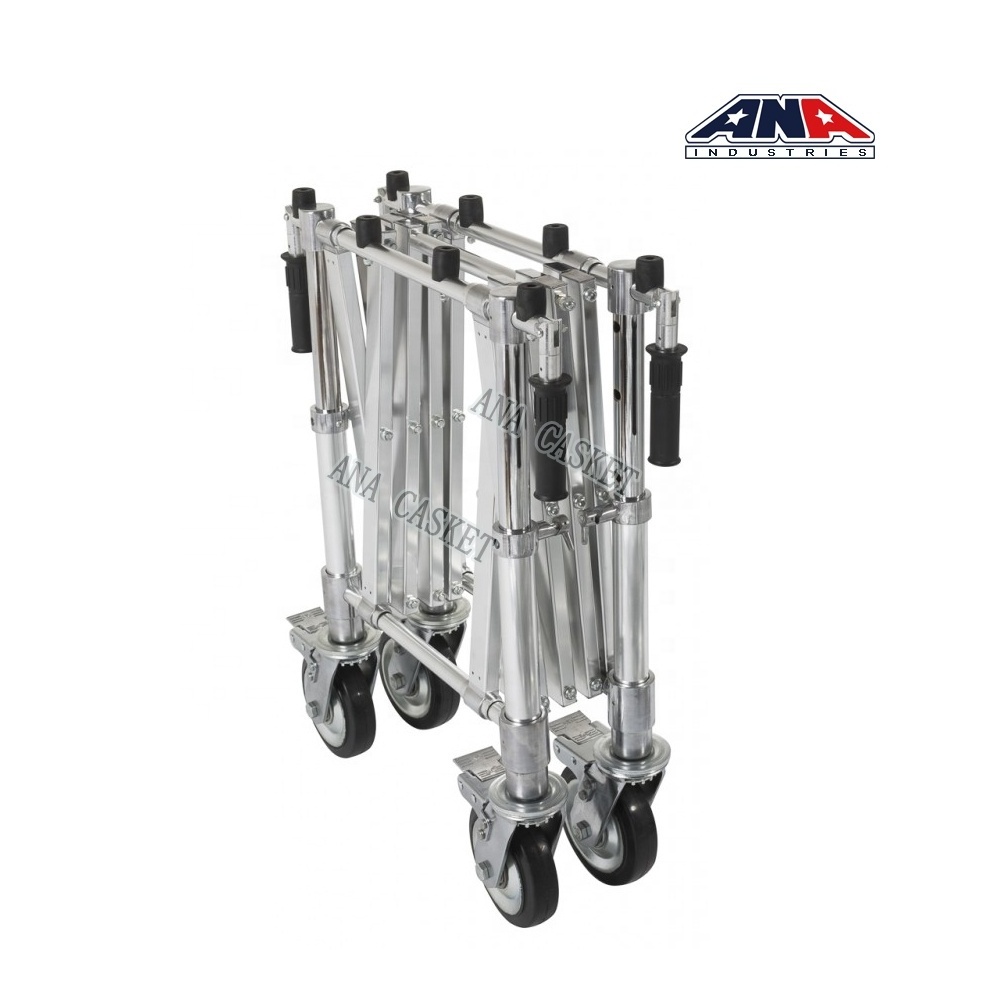 Best Selling Aluminum Metal Lowering Device Church Funeral Casket Truck Trolley