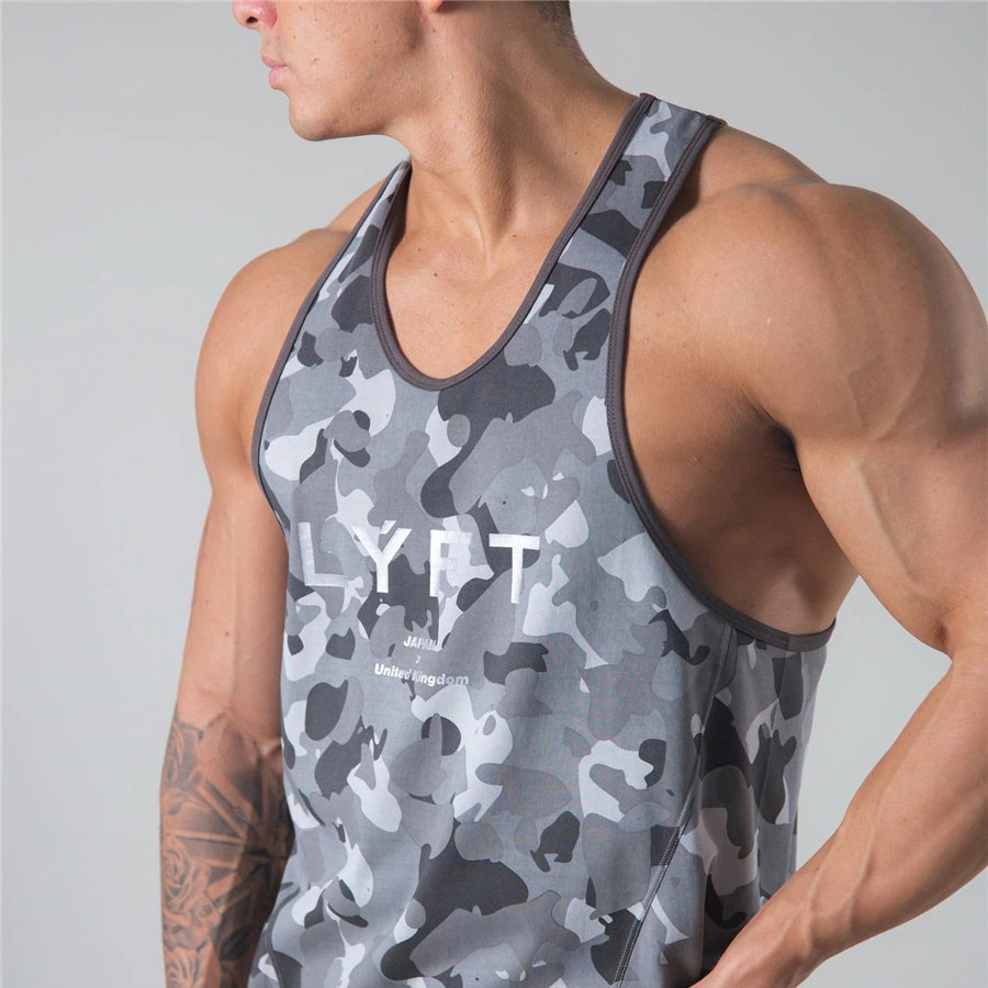 Plain Gym Tank Top Men's Sleeveless Tops Workout Training Custom Cotton Sports Vest