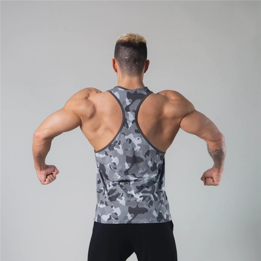 Plain Gym Tank Top Men's Sleeveless Tops Workout Training Custom Cotton Sports Vest