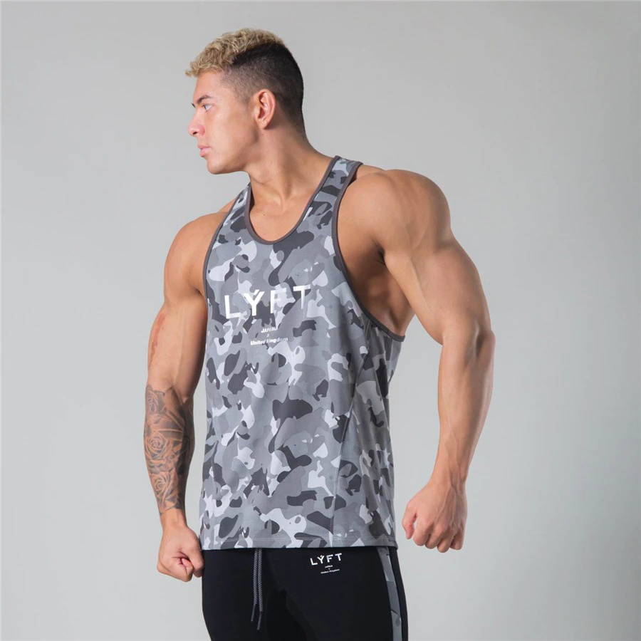 Plain Gym Tank Top Men's Sleeveless Tops Workout Training Custom Cotton Sports Vest