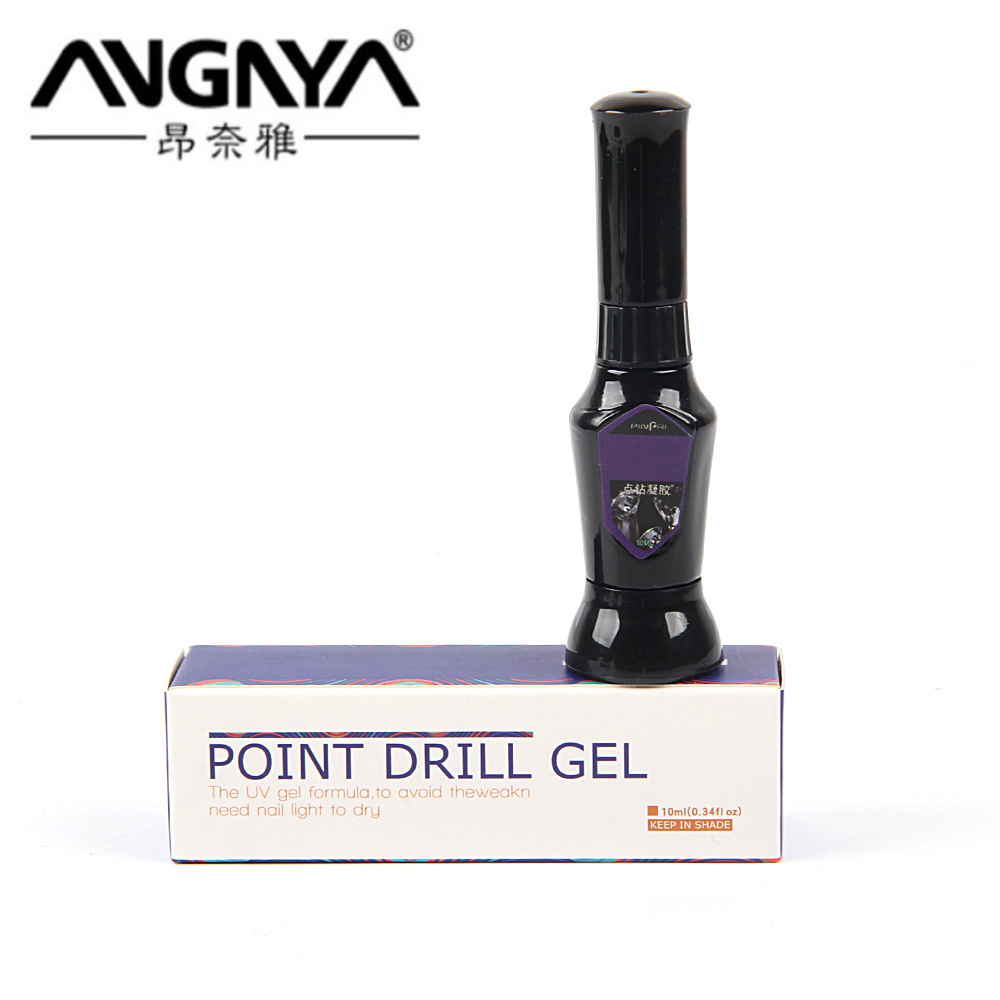 UV Acrylic Super Firm And Not Falling With Rhinestone Beauty Glue Nail Tips Super Sticky Clear Point Drill Gel With Needle