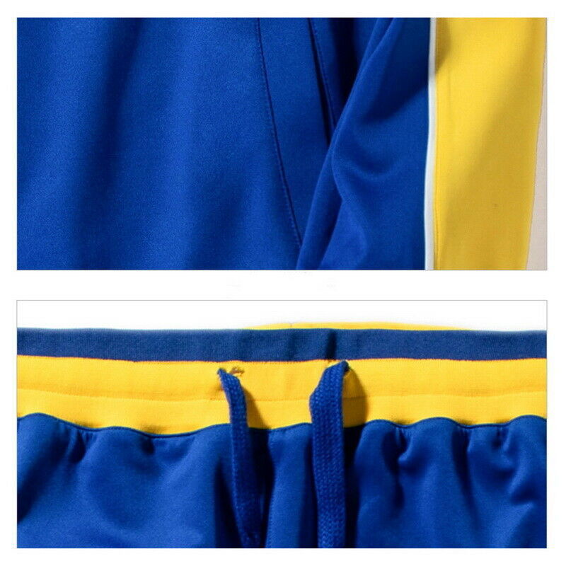 Royal Blue With Yellow Color Boys Girls Tracksuits Side Panel High Quality Polyester Made Tracksuits BY ANAYAL SPORTS