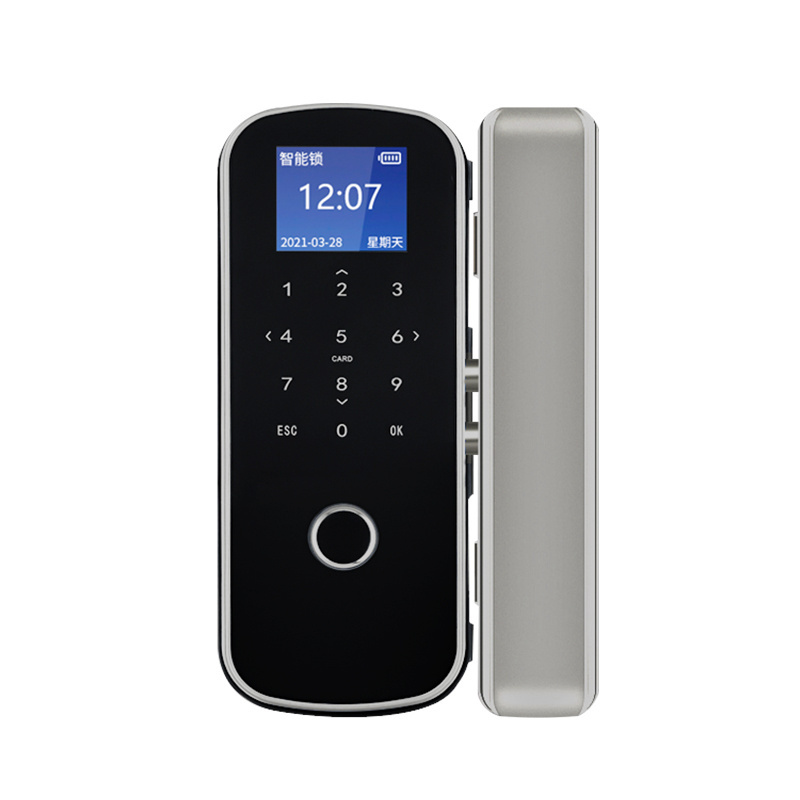 Office glass door fingerprint lock Password lock Double door Single doorSmart door lock