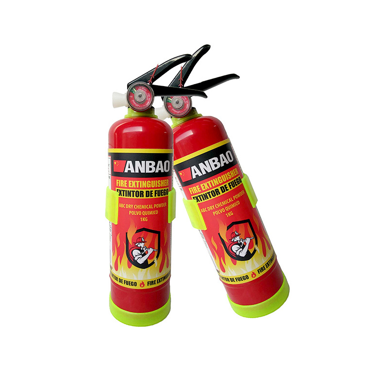 CE Approved Car DCP Fire extinguisher with Stainless steel thread pressure gauge for fire extinguisher