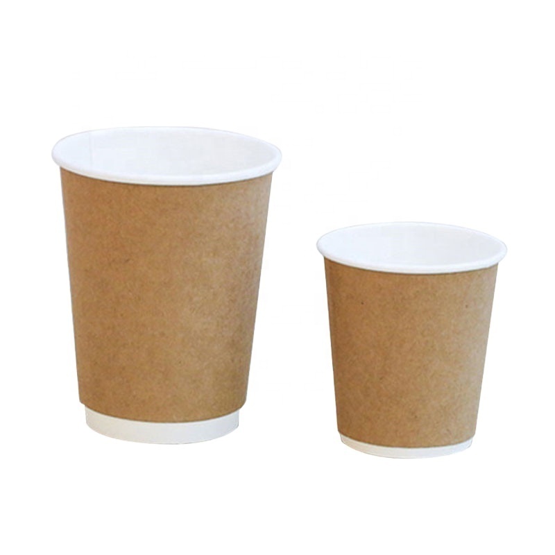 Custom 8oz Double Wall Recyclable Coffee Cups with Lid Eco-Friendly Fashion Design for Tea Drink and Soda Take Away