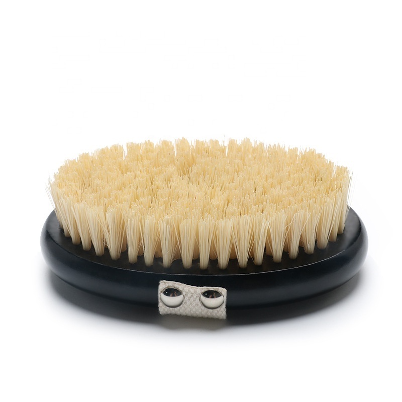 Abeis Customize Logo Package Black Body Dry Brushes Bath Exfoliation Care Skin Drying 100% Natural Bristle Wood Body  Brushes