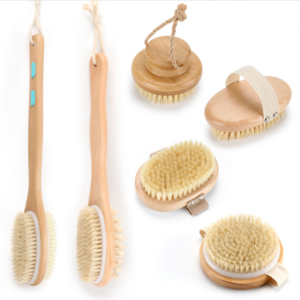 Abeis Hot Selling Natural Sisal or Boar Bristle Vegan Bath Brush Back Exfoliation Scrubber Massage Wooden Dry Skin Body Brush